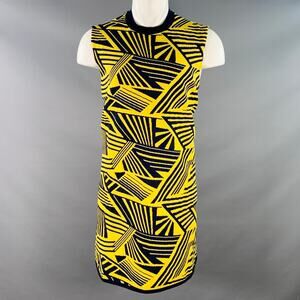 COMME des GARCONS HOMME PLUS Size M Yellow Navy Geometric Polyester Pullover